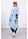 K-Fashion Modrá bunda s potiskem