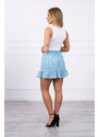 K-Fashion Modrá puntíkatá sukně