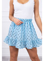 K-Fashion Modrá puntíkatá sukně