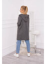 K-Fashion Zateplená bunda s kapucí v grafitové barvě