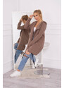 K-Fashion Zateplená bunda s kapucí mocca