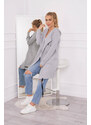 K-Fashion Zateplená bunda s kapucí šedá