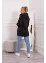 K-Fashion Zateplená bunda s vázáním v pase černá