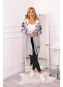 K-Fashion Světle šedý plášť s vlastním názvem