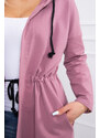 K-Fashion Pláštěnka s delšími zády tmavě růžová
