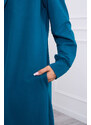 K-Fashion Nadrozměrná tmavě modrá pláštěnka s potiskem