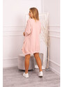 K-Fashion Šaty s potiskem a rozšířeným spodním dílem tmavě pudrově růžové