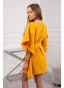 K-Fashion Nadměrné hořčicové batwingové šaty