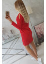 K-Fashion Šaty s 3D grafikou, krajková červená
