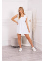 K-Fashion Šaty s volánky na bocích bílé