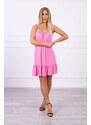 K-Fashion Šaty s tenkým páskem růžové