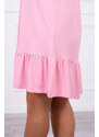K-Fashion Šaty s tenkým páskem světle růžové