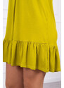 K-Fashion Šaty s tenkými pásky z kiwi