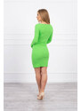 K-Fashion Šaty se zlatým řetízkem zelené neonové