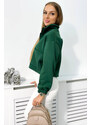 K-Fashion Izolovaná bavlněná mikina se zipem zelený