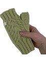 Mks Dámské rukavice zelené s vločkou