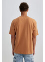 DEFACTO Oversize Fit Crew Neck Printed T-Shirt