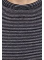 Bavlněné tričko s dlouhým rukávem Marc O'Polo DENIM černá barva