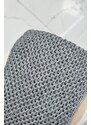 MladaModa Komplet - dámská čepice s kožešinkovou bambulí + komín PLK4 šedý