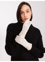 Fashionhunters Světle béžové dámské rukavice