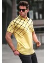 Madmext Yellow Buttoned Polo-Collar Men's T-Shirt 5867
