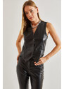 Bianco Lucci Women's Leather Vest