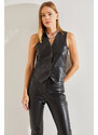 Bianco Lucci Women's Leather Vest