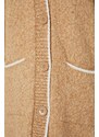 Trendyol Camel Melange Pocket Detailní Ecru potrubí Měkký pletený svetr