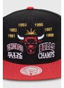 Kšiltovka Mitchell&Ness x Chicago Bulls černá barva, s aplikací