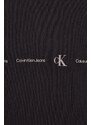 Bavlněná mikina Calvin Klein Jeans pánská, černá barva, s potiskem, J30J324624