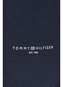 Bavlněné šaty Tommy Hilfiger tmavomodrá barva, mini