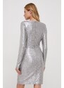 Šaty Lauren Ralph Lauren stříbrná barva, mini