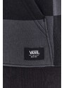Mikina Vans pánská, černá barva, s kapucí, vzorovaná