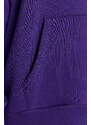 Trendyol Purple Thick Fleece Inside Oversized/Wide Fit With a Hooded Basic Knitted Sweatshirt