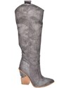 Fox Shoes Women's High Heels Dark Gray Suede Boots