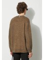 Svetr z vlněné směsi Manastash Aberdeen Sweater pánský, hnědá barva, 7923240001