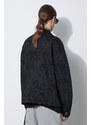 Džínová bunda Daily Paper Hoyam pánská, černá barva, přechodná, oversize, 2323050