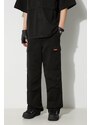 Bavlněné kalhoty Heron Preston Vintage Wash Cargo Pants černá barva, jednoduché, HMCF012F23FAB0031000