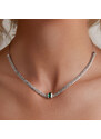 Royal Fashion stříbrný náhrdelník choker Elegance BSA003