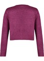 Trendyol Purple Crop Soft Textured Button Detailed Blouse Cardigan Knitwear Suit