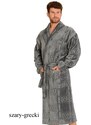 Bathrobe De Lafense 803 M-2XL men's grey-greek 092