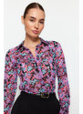 Trendyol Multi Color Floral Pattern Woven Shirt