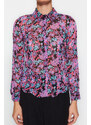 Trendyol Multi Color Floral Pattern Woven Shirt