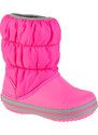 TMAVĚ RŮŽOVÉ DÍVČÍ SNĚHULE CROCS WINTER PUFF BOOT KIDS Tmavě růžová