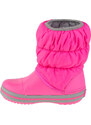 TMAVĚ RŮŽOVÉ DÍVČÍ SNĚHULE CROCS WINTER PUFF BOOT KIDS Tmavě růžová