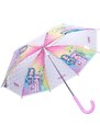 Vadobag Dětský / dívčí transparentní deštník Rainbow High