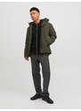 Khaki pánská zimní bunda Jack & Jones Keen - Pánské