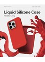 Ochranný kryt na iPhone 15 Pro - Mercury, Silicone Red
