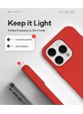 Ochranný kryt na iPhone 15 Pro - Mercury, Silicone Red
