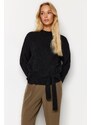 Trendyol Black Soft Textured Knitwear Sweater